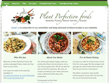 Tablet Screenshot of plantperfectionfoods.com